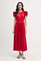 Joop! sukienka plisowana czerwony 30100585
