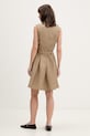 Oblečení HUGO malé černé šaty lněné Kaleisi 50559516 béžová