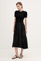 DKNY sukienka bombka z wiskozy P6AUAB70 czarny SS26