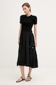 DKNY sukienka bombka z wiskozy P6AUAB70 czarny SS26