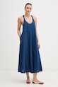 Dkny sukienka bawełniana bawełna niebieski DJ6D9188