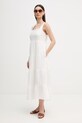 Dkny vestito in cotone DJ6D9178 bianco SS26
