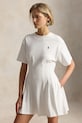 Одяг Polo Ralph Lauren JERSY-KNT-DRESSES розкльошена сукня бавовняна 211A96342002 білий