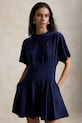 Одяг Polo Ralph Lauren JERSY-KNT-DRESSES розкльошена сукня бавовняна 211A96342004 темно-синій