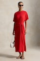 Polo Ralph Lauren sukienka z lyocellu LYOCELL-KNT-DRESSES 211B26450001 czerwony