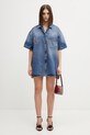 Off-White Royal Patch Denim φόρεμα με εφέ ξεθωριάσματος ντένιμ 2YM038S26DEN001 μπλε