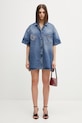 Off-White Royal Patch Denim φόρεμα με εφέ ξεθωριάσματος ντένιμ 2YM038S26DEN001 μπλε