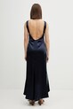 Odzież Off-White sukienka bieliźniana gładka z wiskozą 2DB56NS26FAB001 granatowy