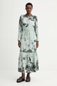 MUNTHE vestito con seta BERNADETTE maxi turchese 261131726131