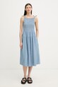 Levi's sukienka babydoll bawełniana MONACO COTTON niebieski 005HZ