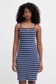 Karl Lagerfeld sukienka bodycon bawełniana z elastanem IKON granatowy B2W13043