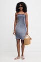 Karl Lagerfeld сукня bodycon бавовняна з еластаном IKON B2W13043 темно-синій SS26