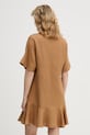 Odzież Karl Lagerfeld sukienka z lnem B2W13028 brązowy