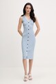 Karl Lagerfeld rochie cu vâscoză albastru B2W13004
