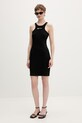 Karl Lagerfeld Jeans sukienka letnia bawełniana z elastanem B2W13046 czarny SS26