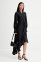 Blugirl Blumarine šaty s viazaním s lyocellom RA6195.T486A čierna SS26