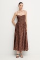 Bardot sukienka brązowy 59786DB3