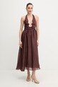 Bardot sukienka 60361DB brązowy SS26