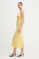 Bardot sukienka z bawełną 60397DB żółty SS26