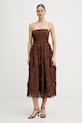 Rotate sukienka brązowy 1156232037