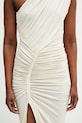Rick Owens Lilies Avra plain asymmetrical dress with viscose beige LI01F7565.CVI