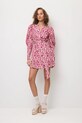 Bizuu sukienka bawełniana GEORGINA GEORGINA.MULTIKOLOR różowy SS26