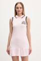 Juicy Couture letné šaty bavlnené PEPLUM DRESS ružová JCGED126016
