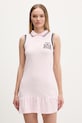 Juicy Couture letné šaty bavlnené PEPLUM DRESS ružová JCGED126016