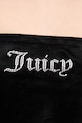 Juicy Couture sukienka welurowa RUFFLE DRESS JCWED126311 czarny