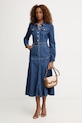 Morgan sukienka rozkloszowana jeansowa RBIMA granatowy SS26