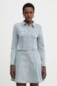 Morgan sukienka koszulowa jeansowa niebieski RODEX
