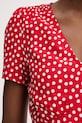 Morgan sukienka letnia z wiskozy ROIS czerwony