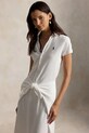 Odzież Polo Ralph Lauren sukienka rozkloszowana bawełniana 211A12906 biały