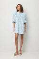 BIZUU sukienka koszulowa bawełniana AYOTE AYOTE.BLEKITNY niebieski SS26