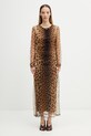 Sportmax Spxesordio sukienka w panterkę beżowy 2612621072600
