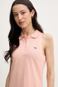 Lacoste letné šaty bavlnené s elastanom ružová EF1452