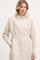 Lacoste košeľové šaty s ľanom béžová EF7604