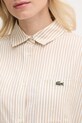 Lacoste košeľové šaty s ľanom EF7604 béžová