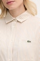 Lacoste košeľové šaty s ľanom EF7604 béžová