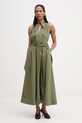 Isabelle Blanche sukienka z bawełną IS26SS.A003.T002 zielony SS26