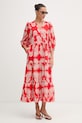 Lola Casademunt sukienka z wiskozą LS2616138 czerwony SS26