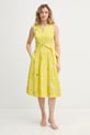 OUI sukienka bawełniana żółty 97347