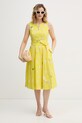OUI sukienka bawełniana 97347 żółty SS26