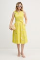 OUI sukienka bawełniana 97347 żółty SS26