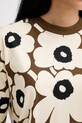 Marimekko уголемена рокля от памук 95504 бежов