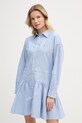 Polo Ralph Lauren Rochie tip cămașă din bumbac albastru 211B22755