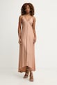Haveone sukienka bieliźniana z wiskozy beżowy AWG.Q022