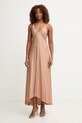 Haveone sukienka bieliźniana z wiskozy AWG.Q022 beżowy SS26