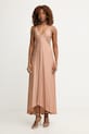 Haveone sukienka bieliźniana z wiskozy AWG.Q022 beżowy SS26