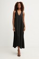 Haveone sukienka letnia z wiskozy czarny AWG.Q018